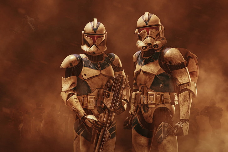 two Star Wars Clone trooper wallper, Werner Burgstaller, Imperial stormtroopers, HD wallpaper