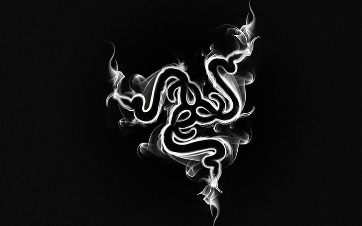 black Razer logo illustration, PC gaming, hardware, technology