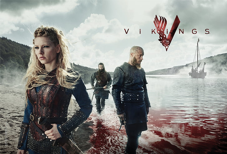 Vikings game application, blood, the series, the fjord, The Vikings, HD wallpaper