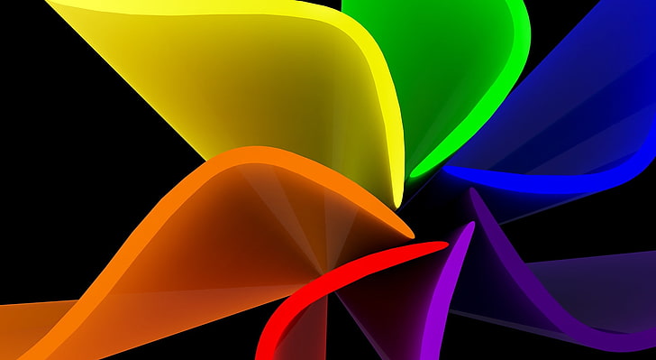 HD wallpaper: Rainbow Curve, multicolored 3D art wallpaper, Aero, Colorful  | Wallpaper Flare
