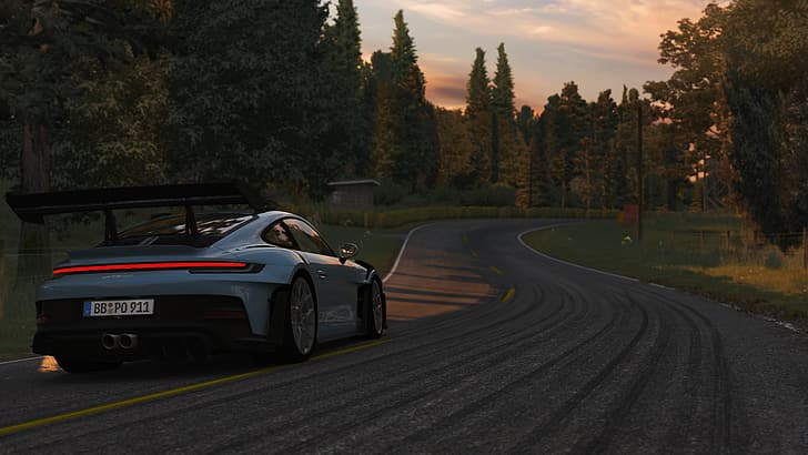 Assetto Corsa, Porsche 992 GT3 RS, video game car, racing, HD wallpaper