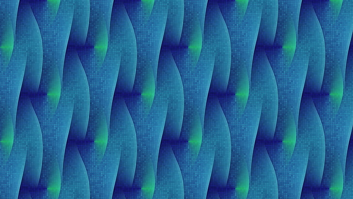 HD wallpaper: abstract, blue, digital art, pattern, 3D fractal, full ...