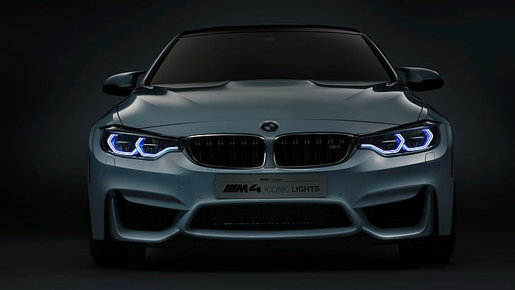 2015 BMW M4 Concept Iconic Lights Car HD, silver bmw m4, HD wallpaper
