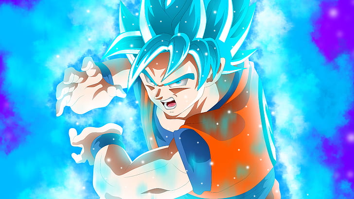 Dragon Ball Super, Son Goku, Super Saiyajin Blue, Super Saiyan Blue, HD wallpaper
