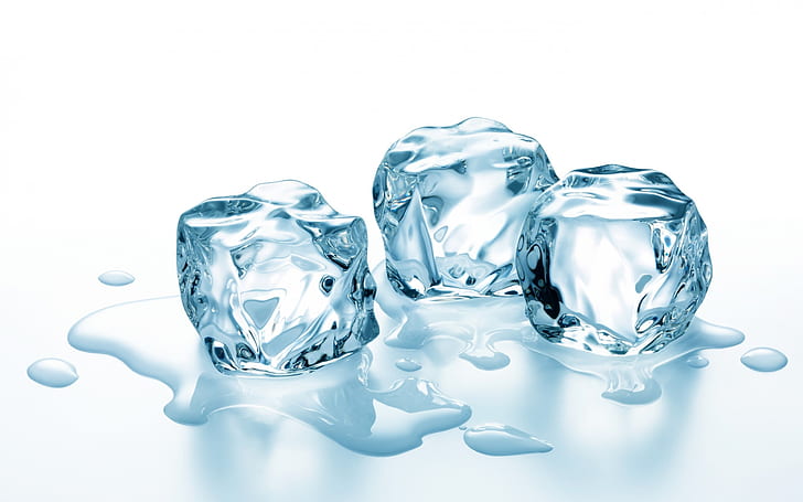Ice Cubes, water, HD wallpaper
