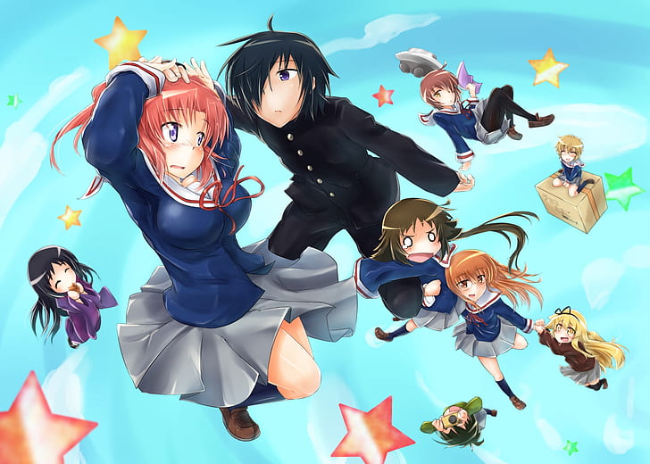 HD wallpaper: Mikakunin de Shinkoukei, Yonomori Benio, anime girls