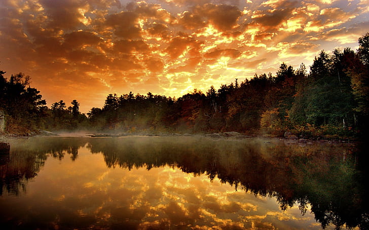 Reflected Lake Autumn Water Nature Desktop 1680×1050 Hd Wallpaper 46712