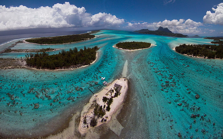 Bora Bora Beautiful Island In French Polynesia South Pacific Ocean Hd Wallpaper Aerial Photography Desktop Wallpaper Backgrounds 3840×2400