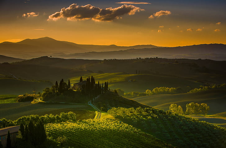 Italy, Landscape, Tuscany, 4K, HD wallpaper