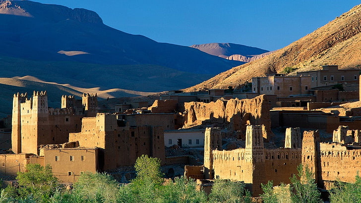 atlas, morocco, mountains, ruins, HD wallpaper