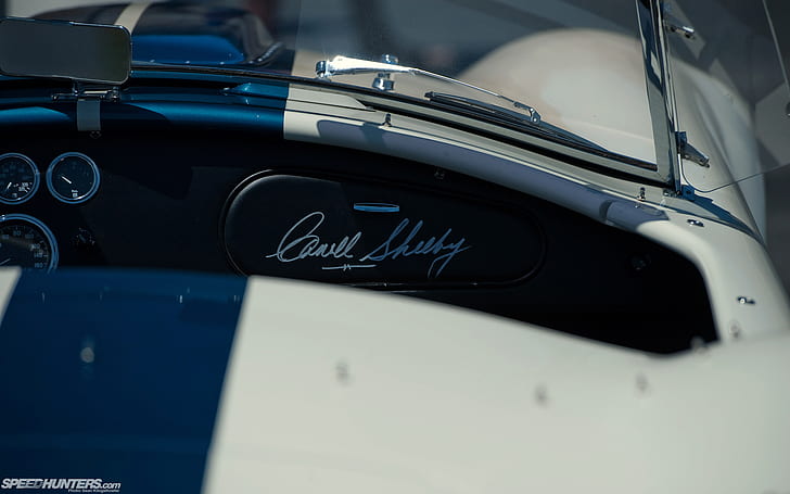 AC Cobra Classic Car Classic Signature Carroll Shelby HD, cars, HD wallpaper