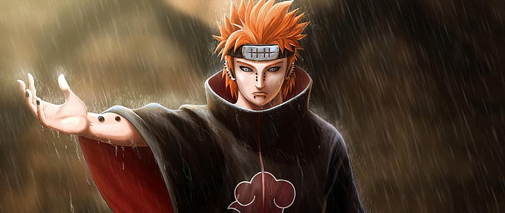 Naruto Shippuden Pain character wallpaper, ultra-wide, Naruto Shippuuden