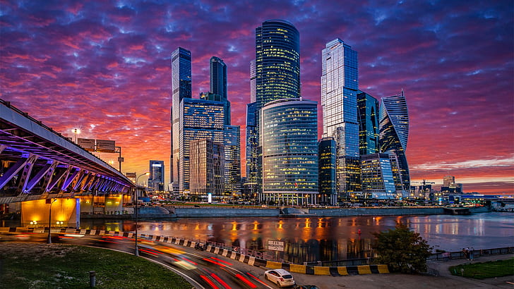Russia, Moscow, cityscape, colorful