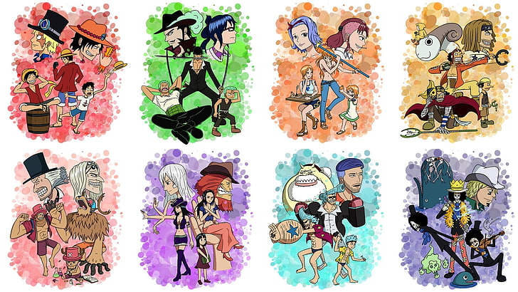 Anime, One Piece, Brook (One Piece), Dracule Mihawk, Franky (One Piece), HD wallpaper
