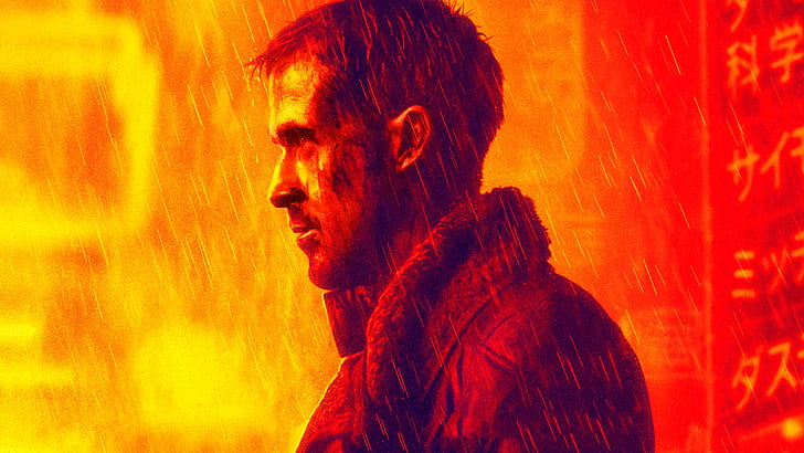 Blade Runner, Blade Runner 2049, Ryan Gosling, orange, purple, HD wallpaper