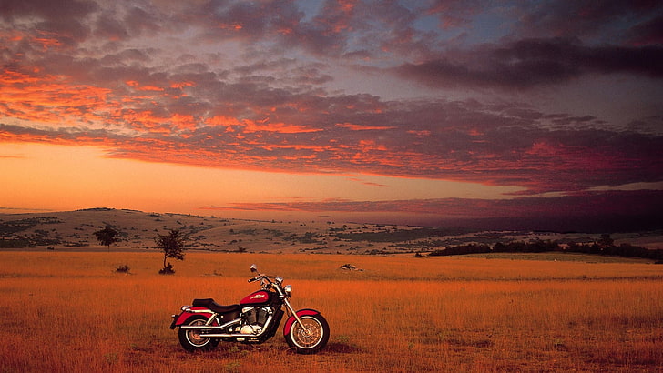sunsets honda motorbikes shadow 1920x1080  Motorcycles Honda HD Art