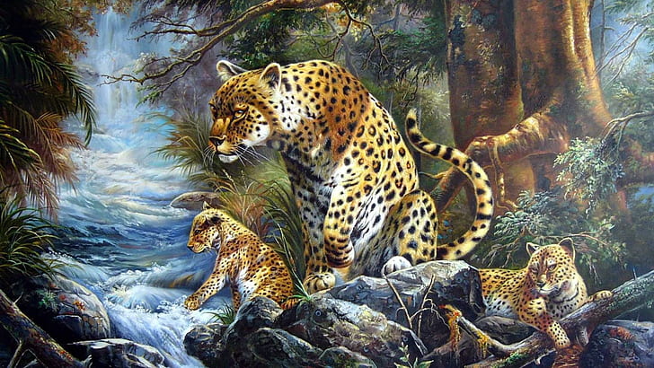 Panthers In The Wild, tiger, habitat, cubs, big cats, nature