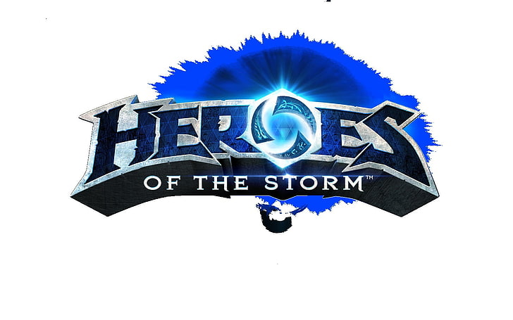 Heroes of the Storm logo, Blizzard Entertainment, blue, communication, HD wallpaper