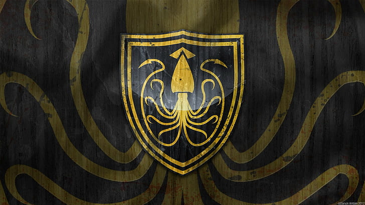 Shields, A Song of Ice and Fire, House Greyjoy, Game of Thrones, HD wallpaper