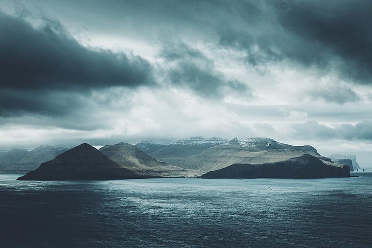 Hd Wallpaper Faroe Islands Rain River Mist Mountains Storm Clouds Wallpaper Flare