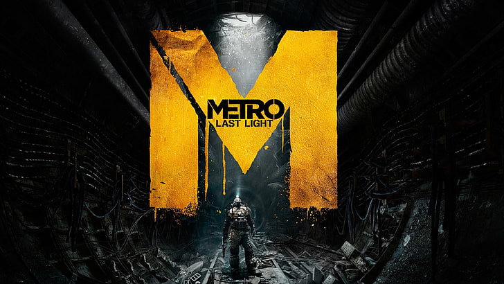 Metro Last Night logo, video games, Metro: Last Light, sign, communication