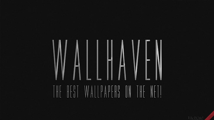 wallhaven, logo, quote, fan art, typography, no people, indoors