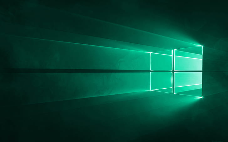 green, Microsoft Windows, digital art, simple background, HD wallpaper