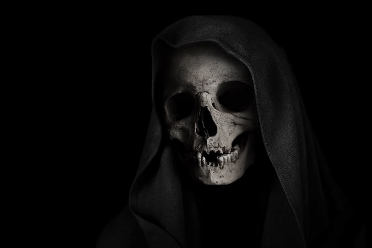 Scary, Grim Reaper, 4K, Skull, Death, HD wallpaper