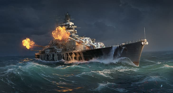 World of Warships, Tirpitz, video games, wows