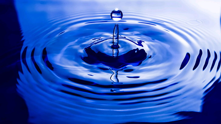 HD wallpaper: water, droplet, cobalt blue, water drop, wave, close up,  macro photography | Wallpaper Flare