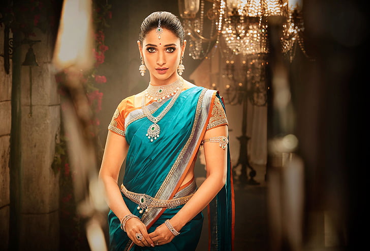 HD wallpaper: Tamannaah, Ethnic wear, Traditional, Saree, South Indian,  Actress | Wallpaper Flare