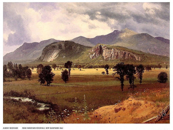 landscape photography of mountain, Albert Bierstadt, painting, HD wallpaper