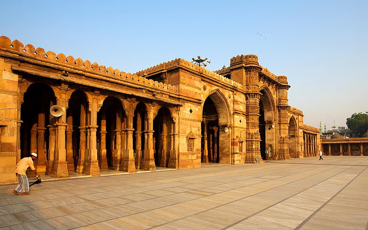 Mosque Ahmedabad City India-National Geographic Wa.., architecture, HD wallpaper