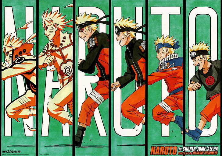 Naruto Shippuuden, artwork, manga sketch, Masashi Kishimoto, HD wallpaper