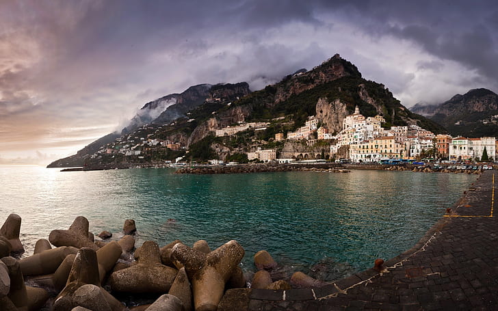 Amalfi Coast Italy, world, sea, view, background