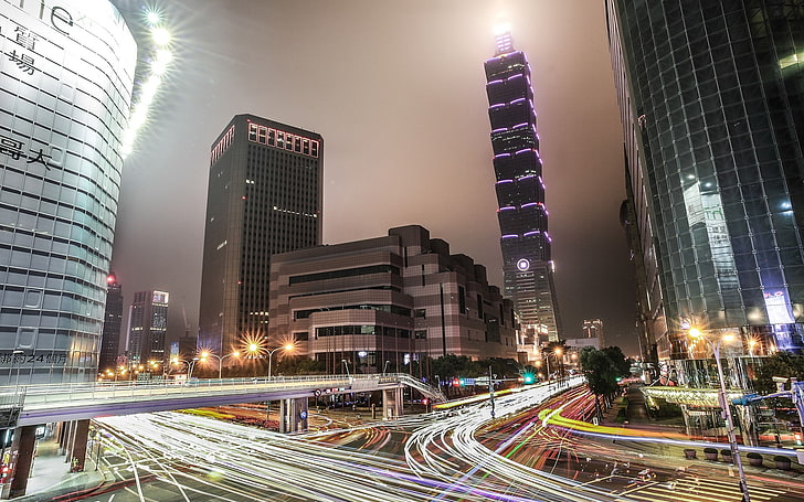 Taiwan, cityscape, horizon, architecture, built structure, office building exterior, HD wallpaper
