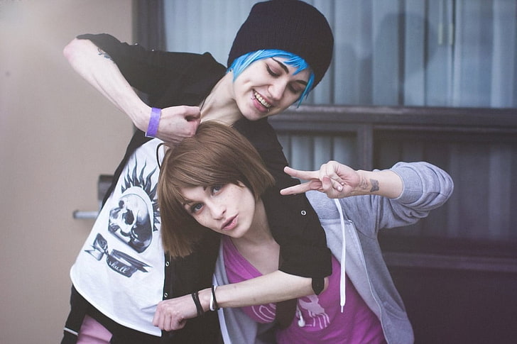 Life Is Strange, cosplay, Max Caulfield, Chloe Price, young adult, HD wallpaper