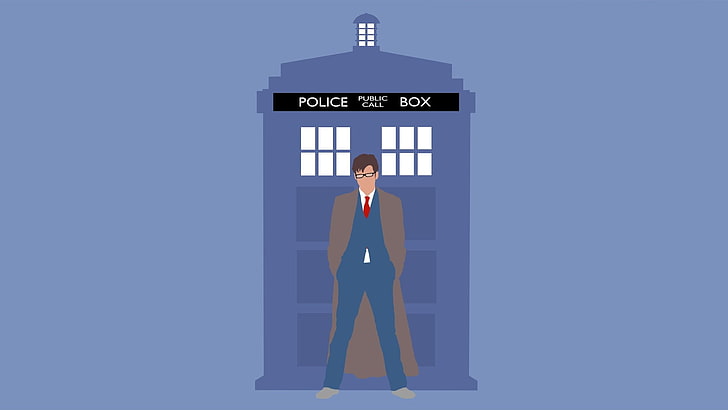 Police Box logo, Doctor Who, The Doctor, TARDIS, Tenth Doctor, HD wallpaper