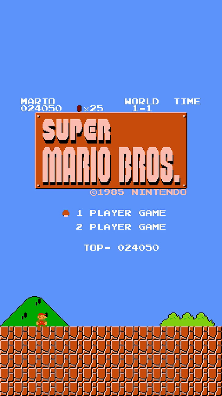 8, Bit, Nintendo, Pixels, Portrait Display, retro Games, Super Mario