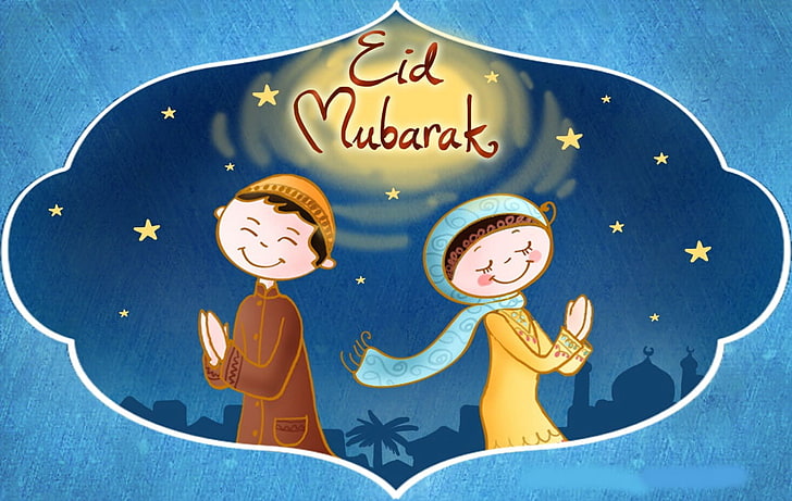 HD wallpaper: Eid Mubarak, Eid Mubarak wallpaper, Festivals / Holidays,  blue | Wallpaper Flare
