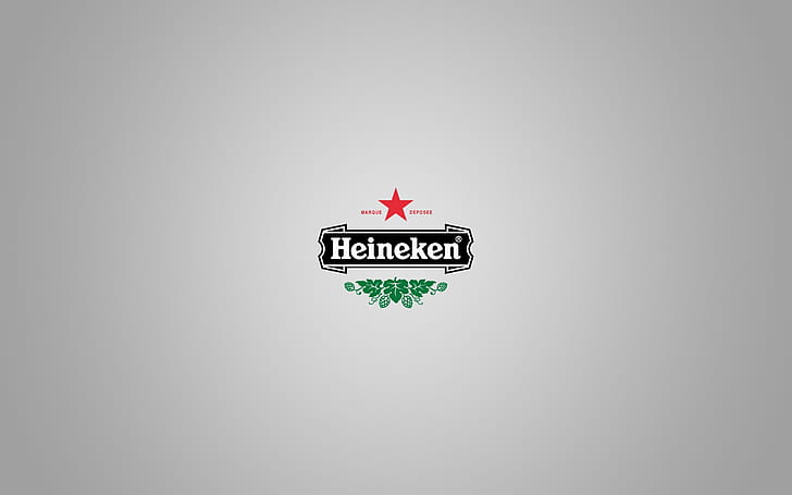 digital art, minimalism, simple background, logo, Heineken, HD wallpaper