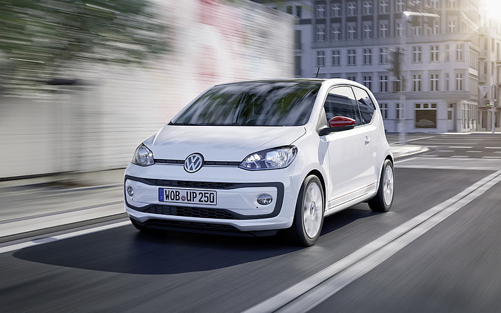 Volkswagen Up!, car, vehicle, motion blur, mode of transportation, HD wallpaper