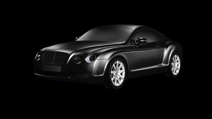 automobile, automotive, bentley, black, black and white, car, HD wallpaper