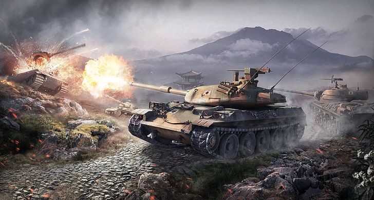 battle tank game cover, world of tanks, wargaming net, wot, japan HD wallpaper