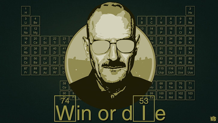 man face illustration with text overlay, Breaking Bad, Heisenberg