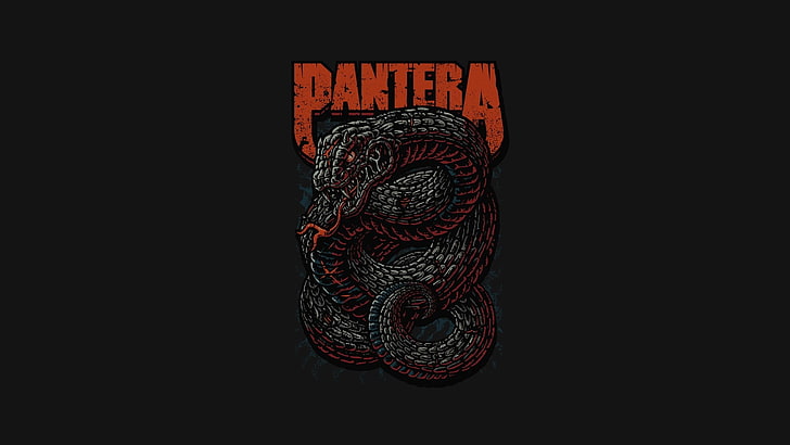 Pantera logo, music, heavy metal, thrash metal, snake, groove metal