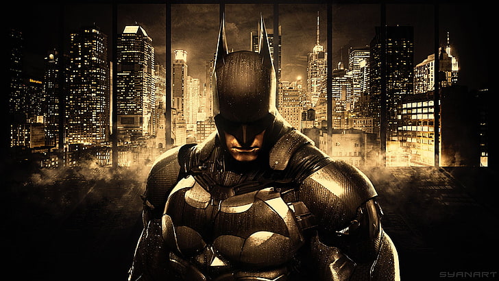 HD wallpaper: Batman Arkham Knight game cover, Batman poster, comics, DC  Comics | Wallpaper Flare