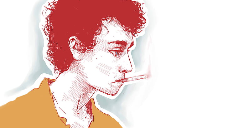 Drawing Smoking Cigarette White HD, digital/artwork, HD wallpaper