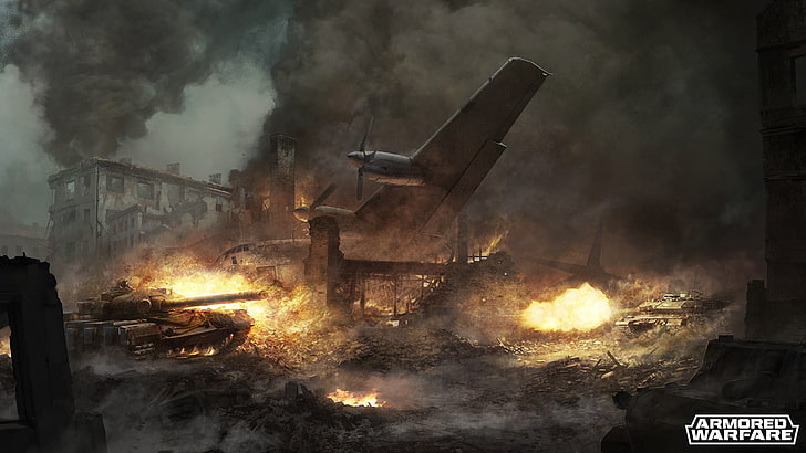 Armored Warfare videogame screenshot, tank, Leopard 2, T-80 tank