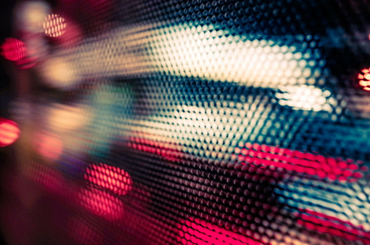 blurred, technology, close-up, multi colored, pattern, industry, HD wallpaper